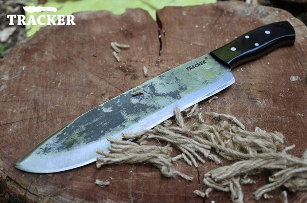 Rugged Tracker Knife with Micarta Grip